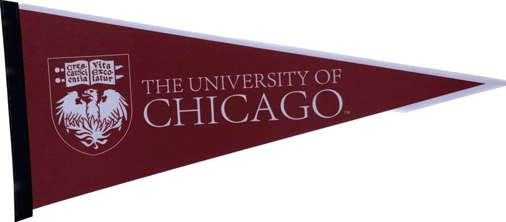 University of Chicago pennants vaantje vlaggetje vlag fanion pennant flag fahne drapeau uni gift chicago gift illinios flag gift uchicago - Logo