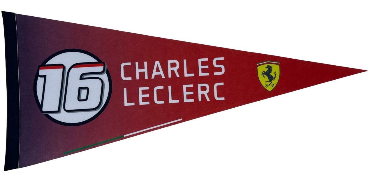 Ferrari Formula 1 leclerc 16 F1 GP 1 car wimpels ferrari vaantje leclerc vlag fanion charles leclerc wimpel ferrari gift red ferrari leclerc - Red