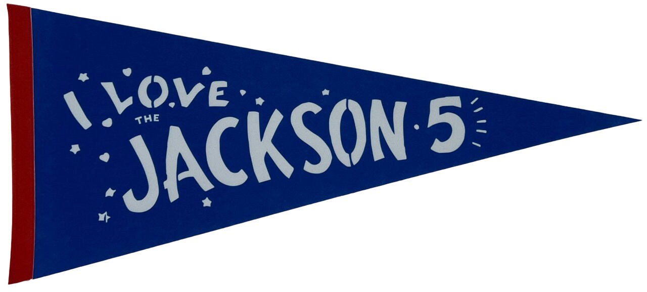 Michael Jackson Music collectibles vintage MJ pennants jackson five vaantje MJ vlag  pennant flag jackson 5 wall decor mj gift jackson gift - Jackson5