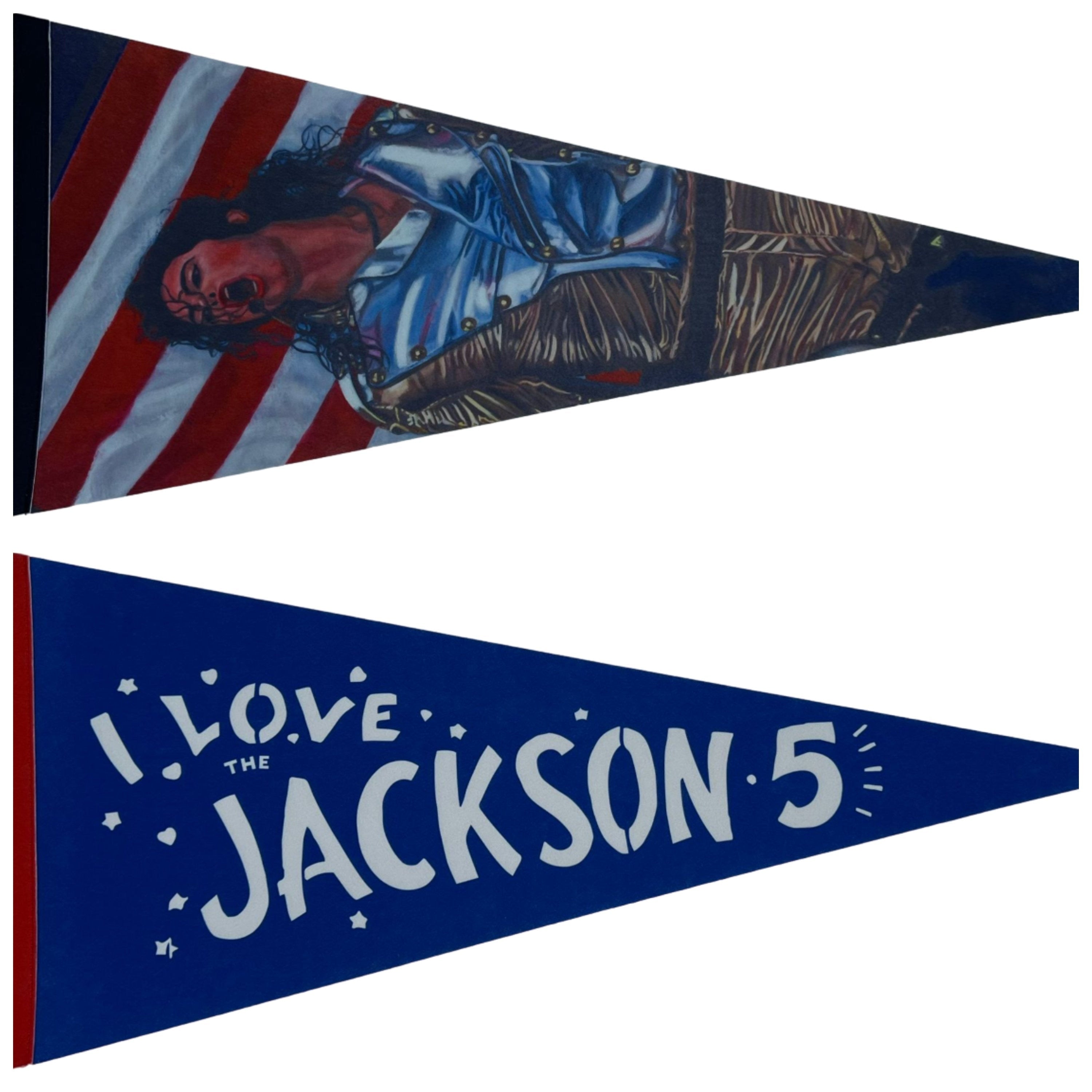 Michael Jackson Music collectibles vintage MJ pennants jackson five vaantje MJ vlag  pennant flag jackson 5 wall decor mj gift jackson gift - Jackson5