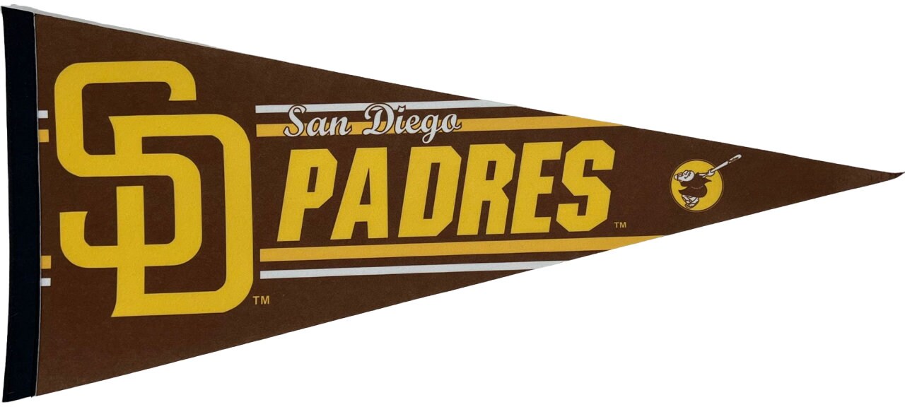San Diego Padres mlb pennant sd padres pennant vaantje vlaggetje vlag fanion flag baseball basebal honkbal california mlb padres vintage - Logo