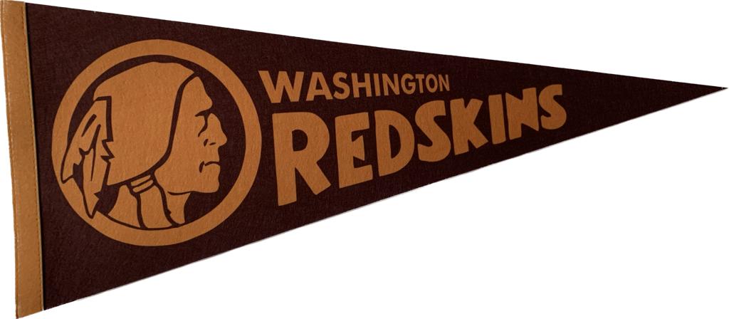 Washington Redskins NFL pennant pennant Vintage pennants football vaantje washington commanders vlaggetje gridiron redskins vlag fanion pennant flag  usa america vintage sport - Brown vintage logo