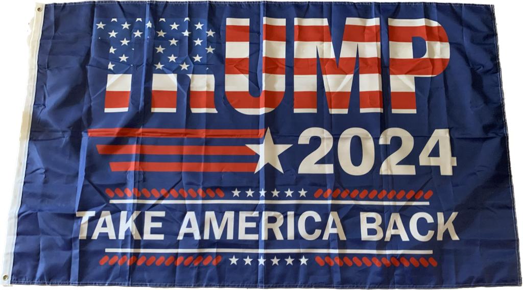 Trump flag drapeau fahne vlag 2024 usa verkiezingen donald trump america amerika verenigde staten usa elections make america great again - blue flag design3 stripes star