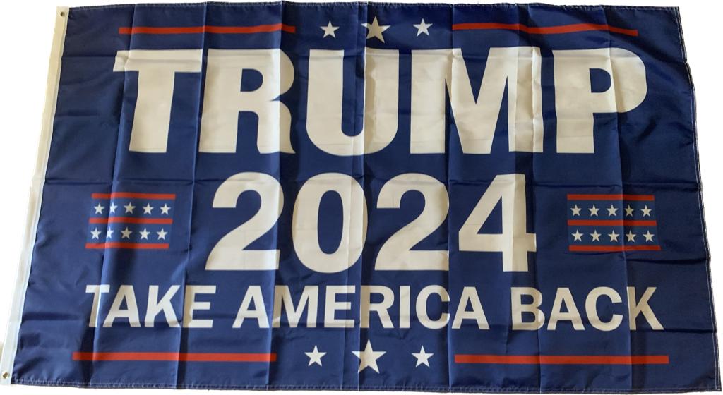Trump flag drapeau fahne vlag 2024 usa verkiezingen donald trump america amerika verenigde staten usa elections make america great again - blue flag design3 stripes star