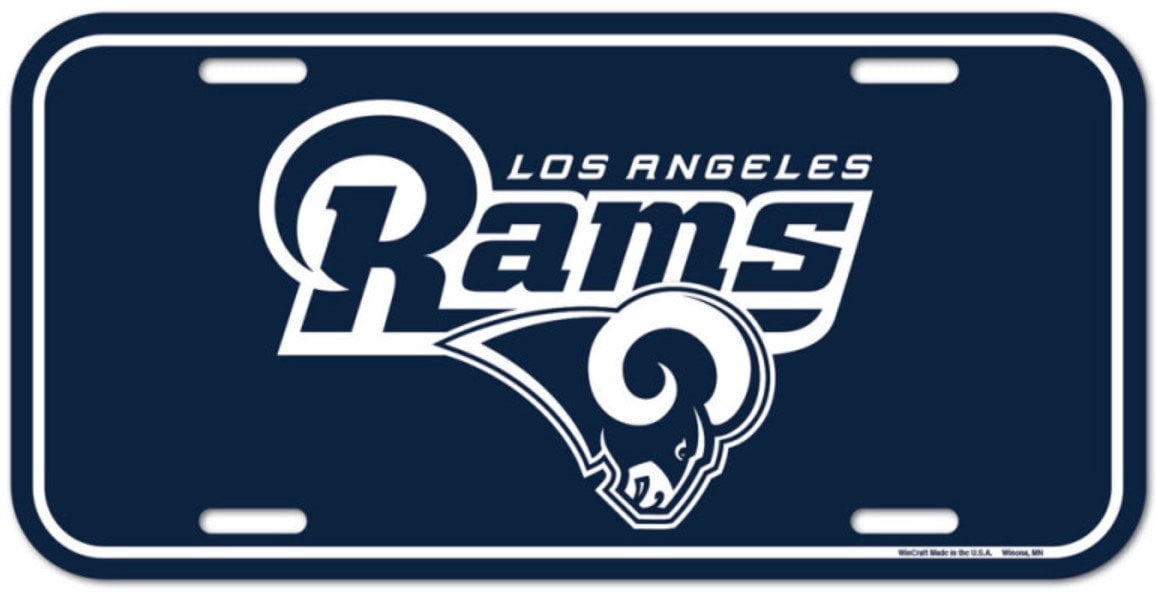 Los Angeles Rams LA NFL California gridiron metal plate license plate vintage sports collectibles gift wincraft american football