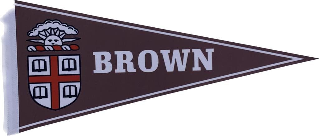 Brown University NCAA american pennants vaantje vlaggetje vlag fanion brown pennant flag fahne drapeau ivy league brown uni gift