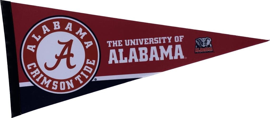 Alabama Crimson Tide NCAA american football pennants vaantje vlaggetje vlag fanion pennant flag fahne drapeau university alabama