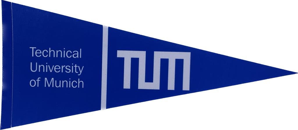 Technical Uni Munich pennants vaantje vlaggetje vlag fanion pennant flag fahne drapeau Munich University gift munich uni flag technical
