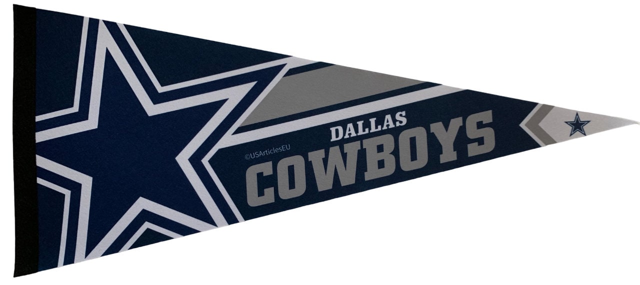 Dallas Cowboys american football gridiron nfl pennants vaantje vlaggetje vlag fanion pennant flag fahne drapeau texas pennant flag football