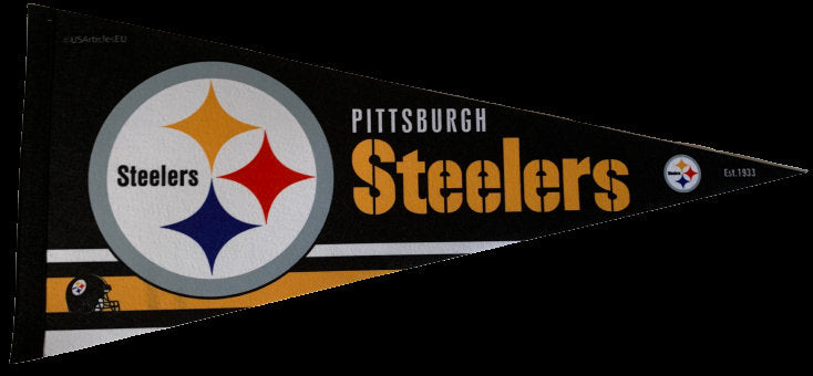 Pittsburgh Steelers pennant flag american football gridiron nfl pennants vaantje vlaggetje vlag fanion roethlisberger steelers flag football