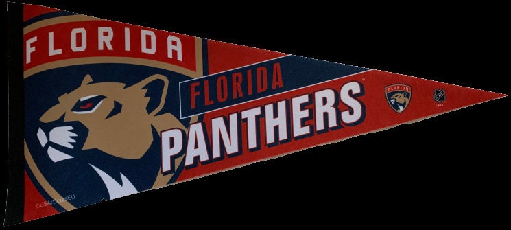 Florida Panthers pennant panthers flag NHL pennants vaantje vlaggetje fanion ice hockey flag ijshockey usa ice hockey pennant florida hockey