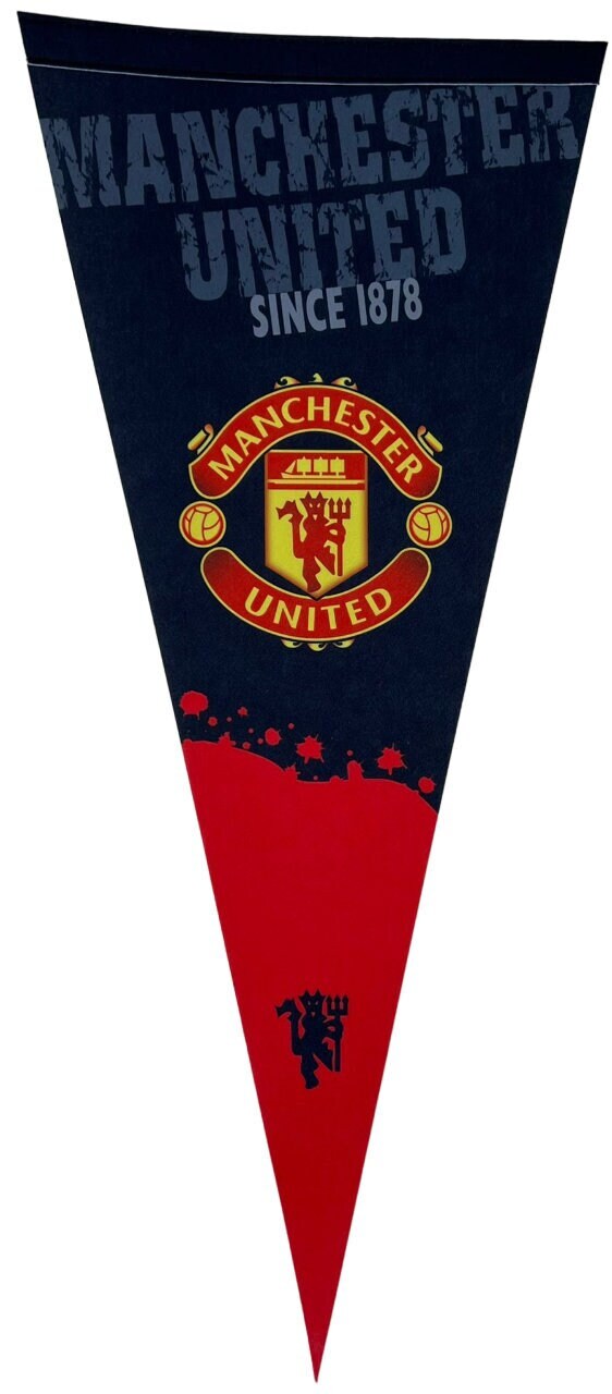 Manchester United pennant manchester united flag united vaantje uk soccer vlag fanion flag manchester united soccer football manchester uk