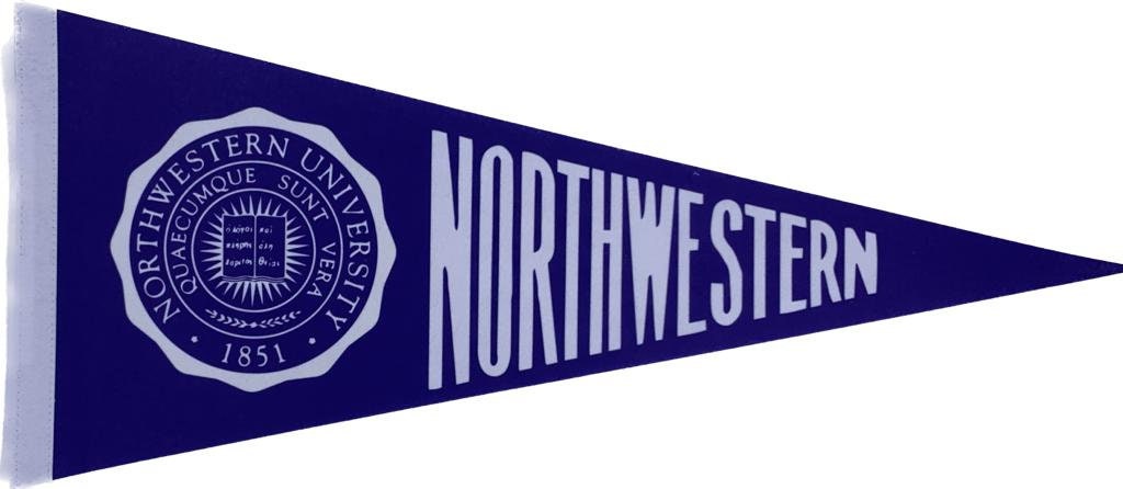 Northwestern University wimpels vaantje vlaggetje vlag fanion wimpel vlag fahne drapeau Northwestern gift uni Northwestern vlag chicago us