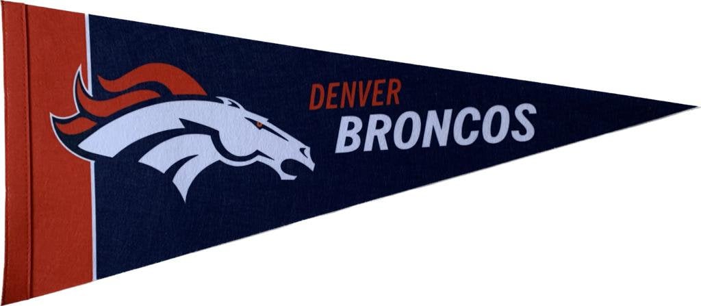 Denver Broncos american football gridiron nfl pennants vaantje vlaggetje vlag vaantje fanion pennant flag fahne colorado USA