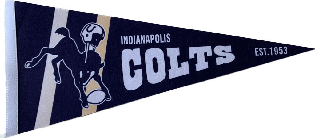 Indianapolis Colts american football gridiron nfl pennants vaantje vlaggetje vlag vaantje fanion pennant flag fahne indiana USA