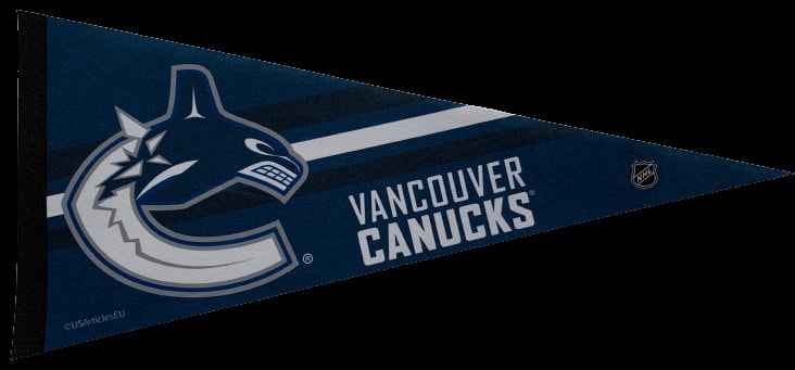 Vancouver Canucks pennant nhl pennants vaantje vlaggetje vlag pennant flag ice hockey ijshockey usa icehockey flag canada flag souvenir