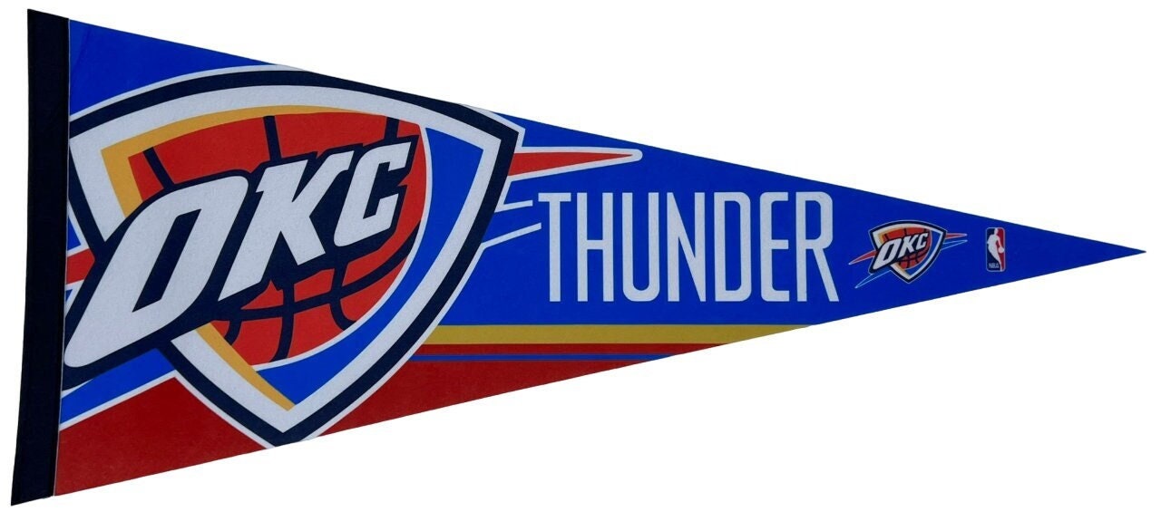 OKC Thunder basketball nba ball oklahoma thunder pennants thunder vaantje vlaggetje vlag fanion thunder pennant oklahoma flag okie ball ok