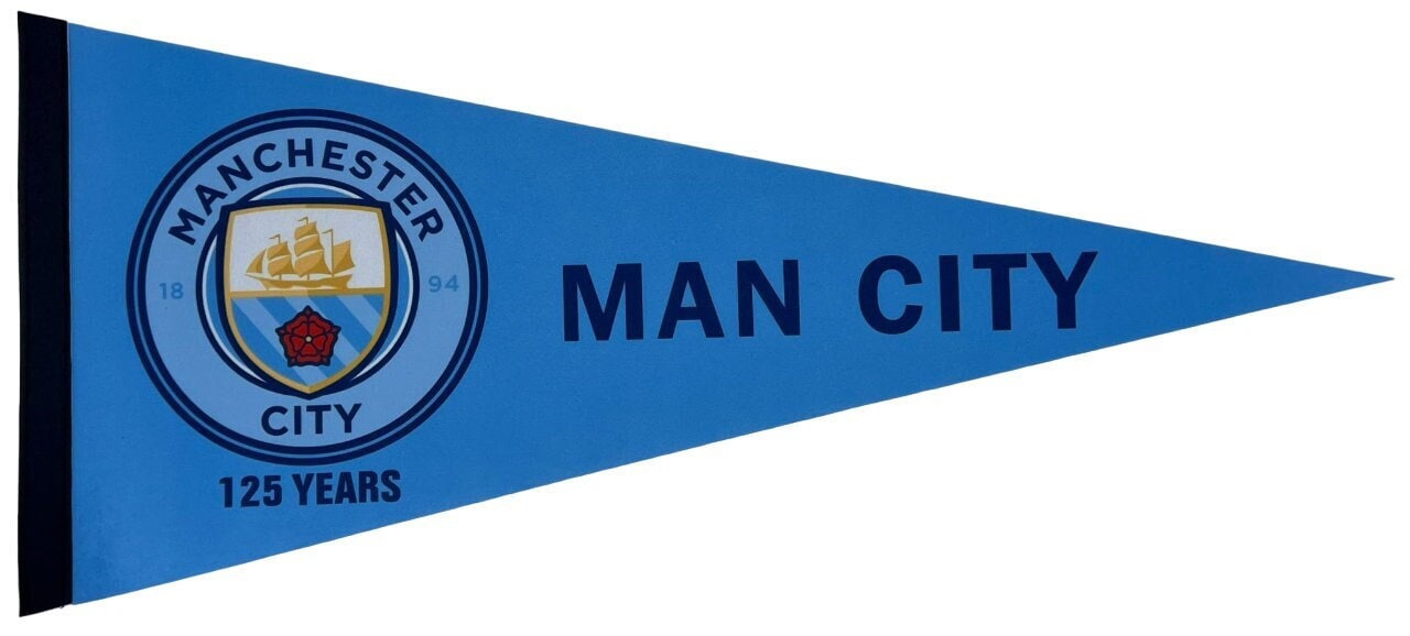Manchester City pennant man city flag city vaantje uk soccer vlag fanion flag manchester city soccer football manchester city uk gift wall